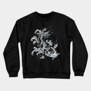 A short walk with a Japanese Koi Fish Crewneck Sweatshirt